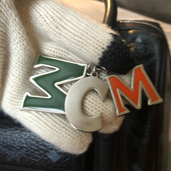 Authentic MCM Boston Bag with bag charm - Picture 7 of 16